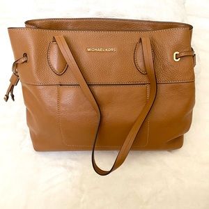 Michael Kors Mae Large East West Leather Shoulder Purse